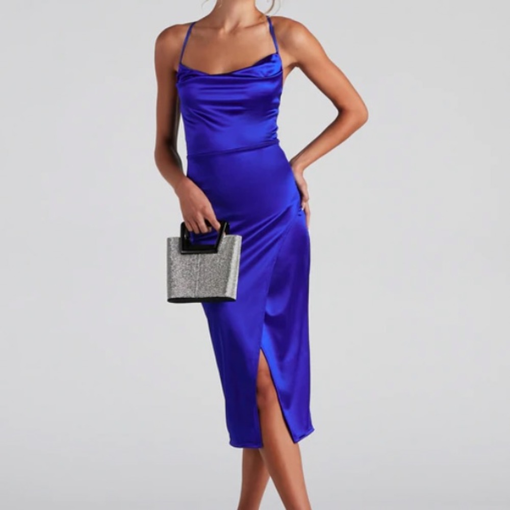 Nice silky blue dress